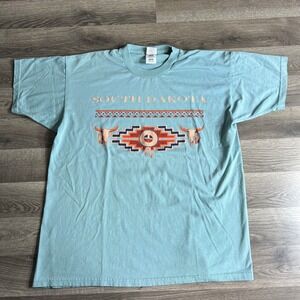 VTG South Dakota Vacation T Shirt Mens XL Southwest Steer Skull Native‎ American